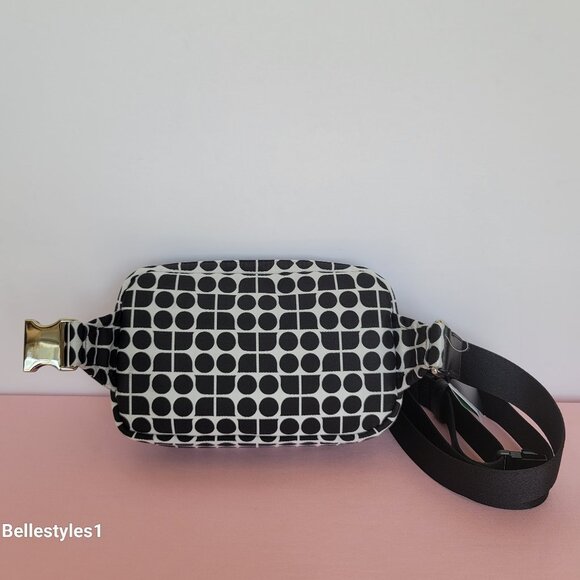 KATE SPADE Belt Bag Noel Jacquarded Printed Fabric Bag- Black Multi ⭐ - Picture 8 of 16